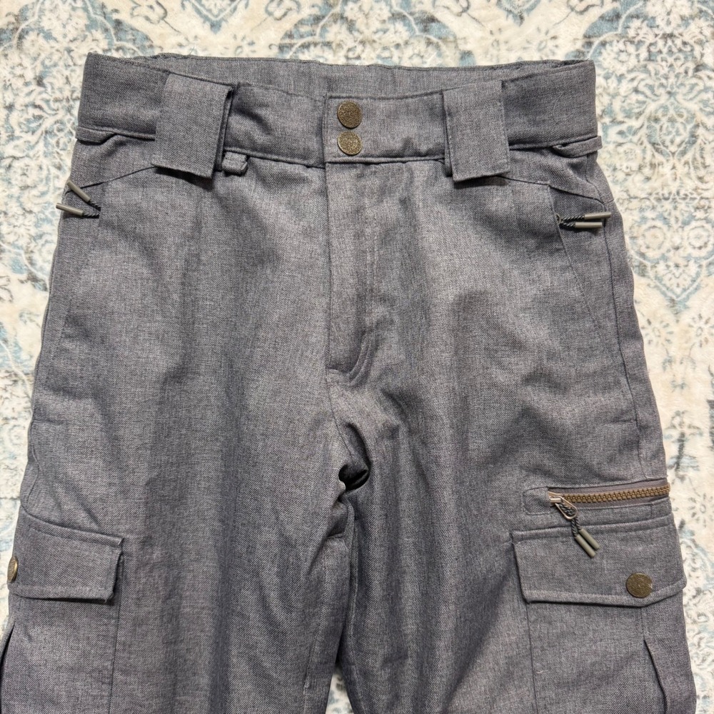 Firefly Aquabase Snow Pants Grey Snow boarding Skiing Cargo Lined - Picture 2 of 14